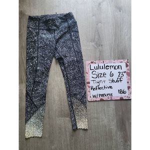 Lululemon Size 6 Tight Stuff Reflective